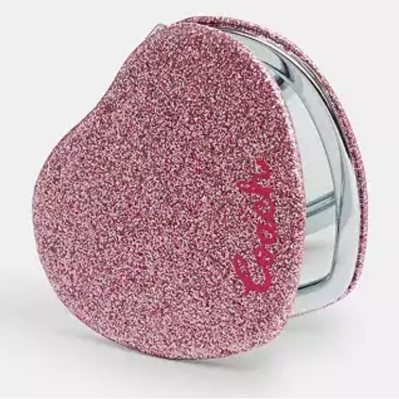Coach Glitter Heart Compact Mirror nwt in packaging - Picture 1 of 3
